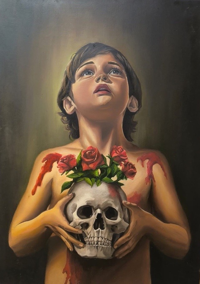 لوحة فنية للفنانة هيا عمران - عمل تشكيلي 2