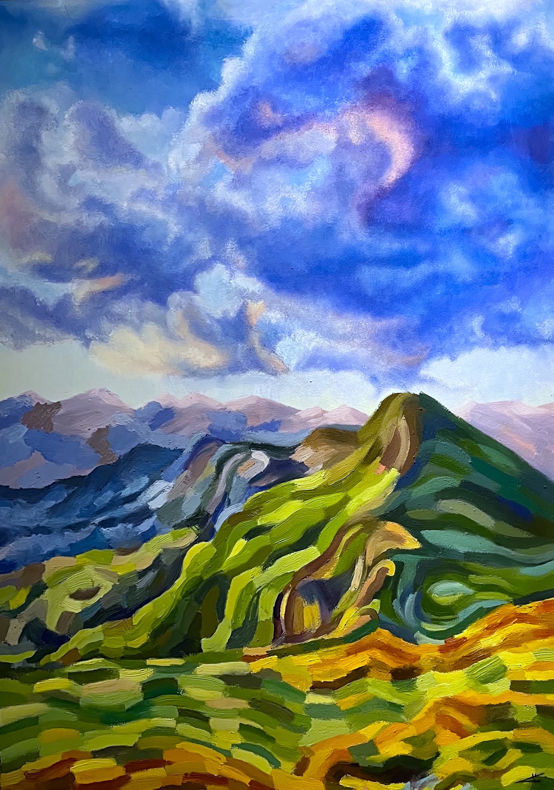 لوحة فنية للفنانة هيا عمران - عمل تشكيلي 3